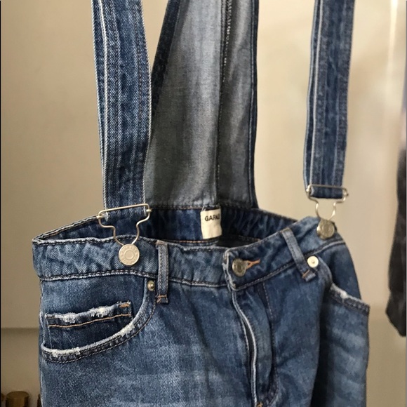 GARAGE Brand Ladies Distressed Denim Overall Shorts Size 5 (Shirt Available too) - Picture 11 of 12